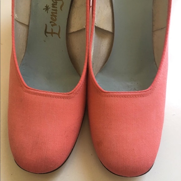 💖SOLD💖Vintage 1960s pink Block Heels / Shoes - Picture 5 of 8